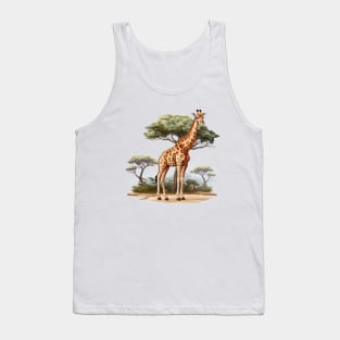 Watercolor Giraffe Tank Top